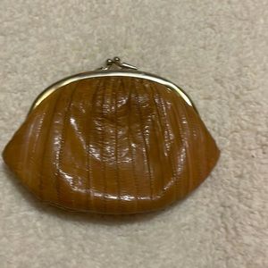 Vintage Ostrich Leather 1970’s key lock cigarette purse
